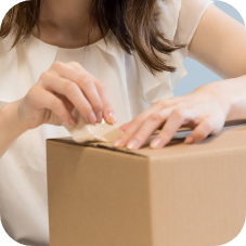 宛名シール貼り